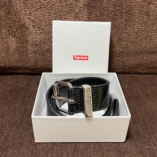 シュプリーム(Supreme)のシュプリーム　グリッタービニール　ベルト　L 黒(ベルト)