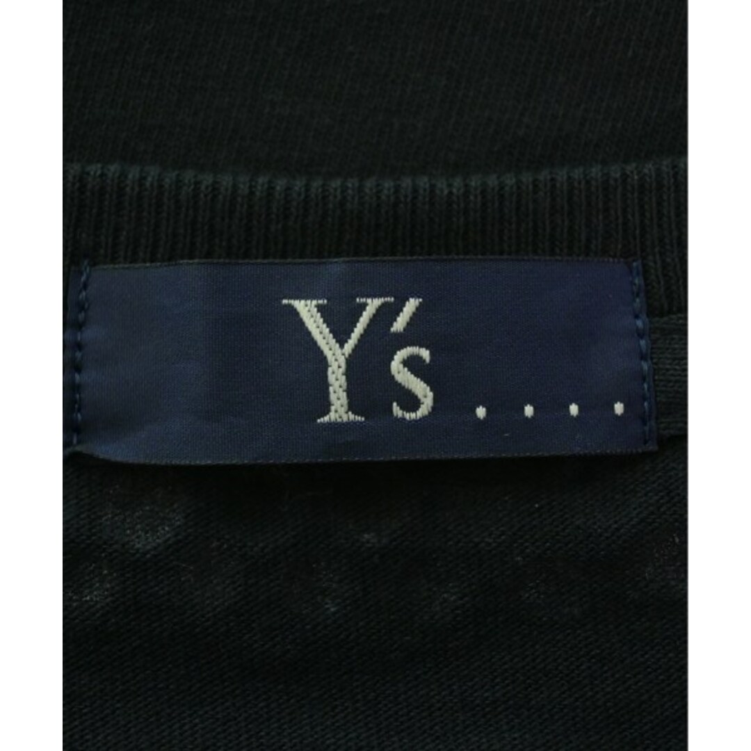 Y's(ワイズ)のY's ワイズ Tシャツ・カットソー 2(S位) 黒 【古着】【中古】 メンズのトップス(Tシャツ/カットソー(半袖/袖なし))の商品写真