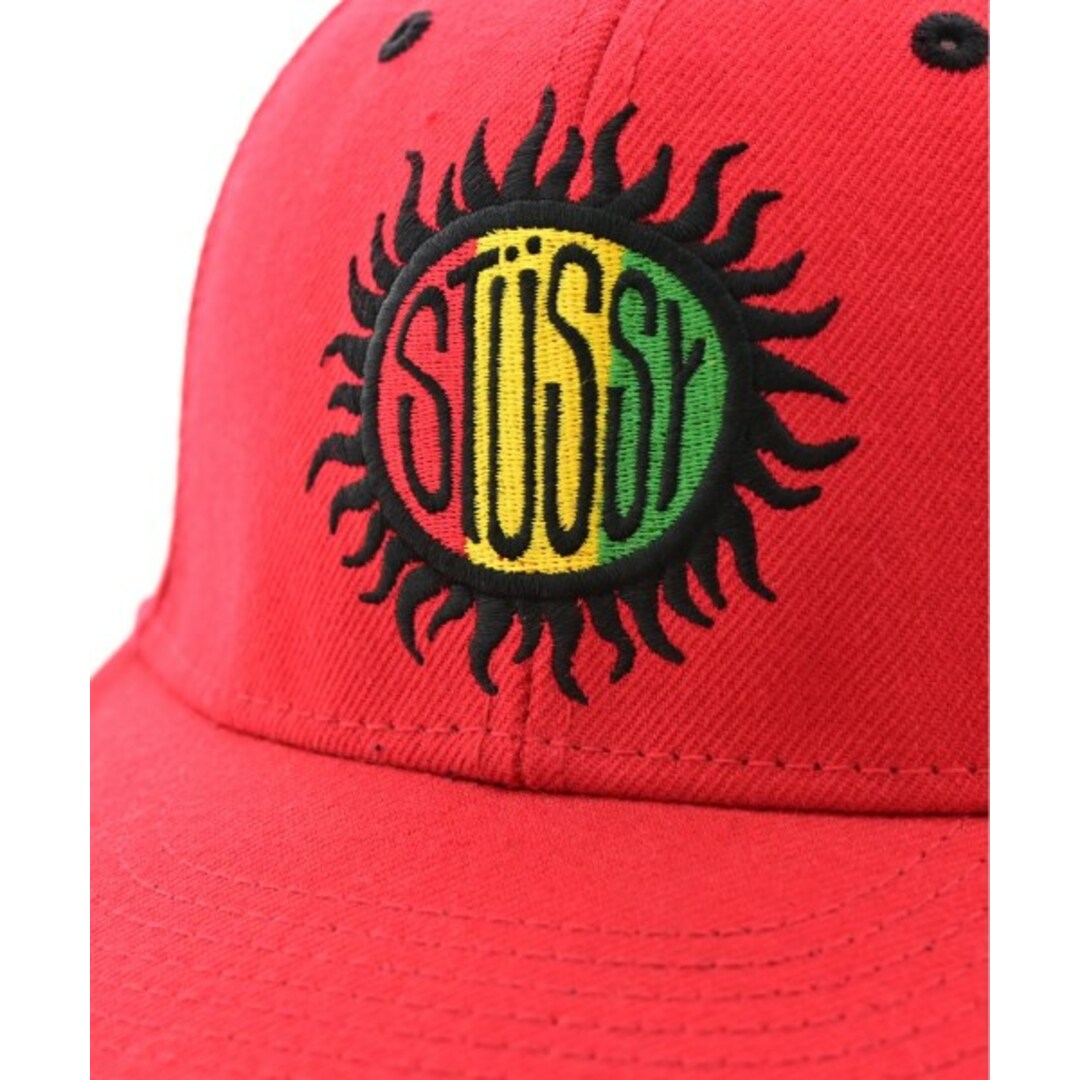 STUSSY(ステューシー)のSTUSSY ステューシー キャップ ONE 赤x黒 【古着】【中古】 メンズの帽子(キャップ)の商品写真