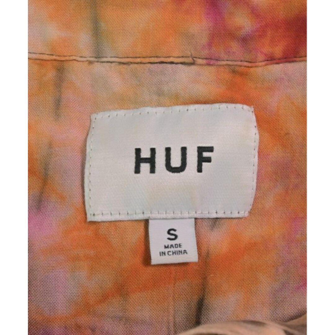 HUF(ハフ)のHUF ハフ カジュアルシャツ M ベージュx黄xピンク等(総柄) 【古着】【中古】 レディースのトップス(シャツ/ブラウス(長袖/七分))の商品写真