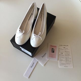 レペット(repetto)のrepetto カミーユ 白 サイズ38(バレエシューズ)