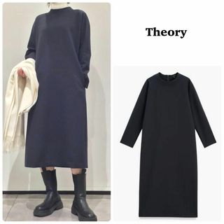 セオリー(theory)の【Theory】2020年＊リラクシーワンピース　ロング丈　長袖　ストレッチ　S(ロングワンピース/マキシワンピース)