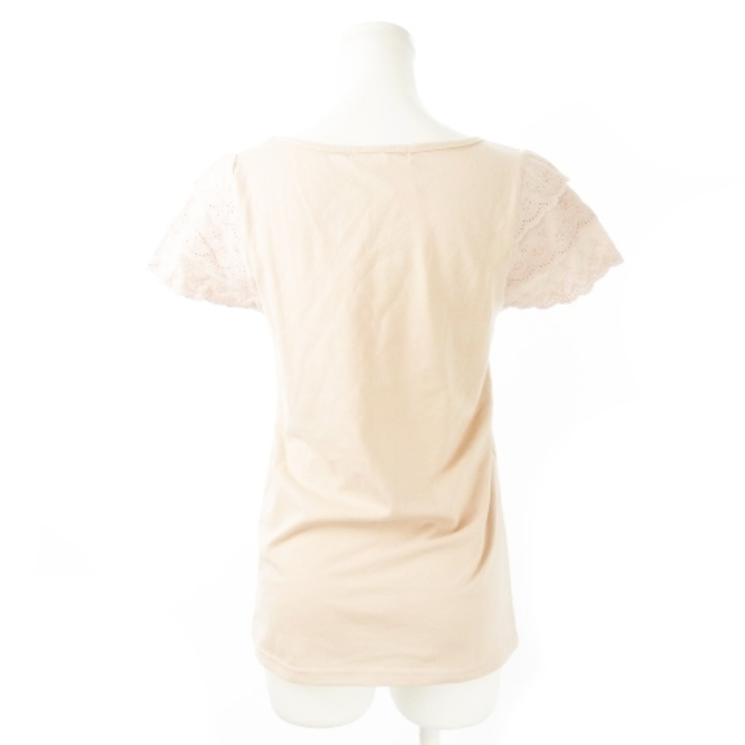 grove(グローブ)のグローブ Tシャツ カットソー 半袖 切替 レース カットワーク L ピンク レディースのトップス(Tシャツ(半袖/袖なし))の商品写真