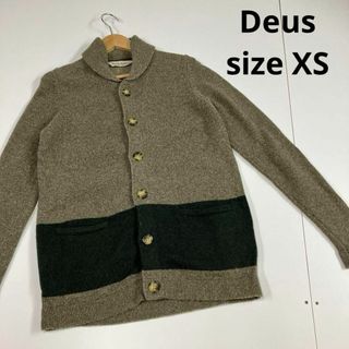 デウスエクスマキナ(Deus ex Machina)のDeus デウス　カーディガン　古着　ショールカラー　ライン(カーディガン)