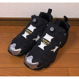 リーボック(Reebok)の27.5cm 良品 REEBOK PUMP FURY ブラック シルバー 黒 銀(スニーカー)