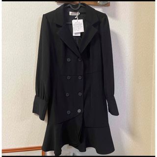 ザラ(ZARA)の♡本日限定お値下♡セレクトショップ購入 デザイン コート ワンピース♡♡新品 L(ひざ丈ワンピース)