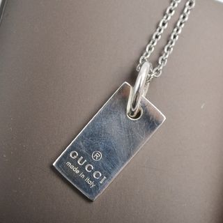 グッチ(Gucci)の美品☆GUCCI/グッチ タグプレート付  SV925 ネックレス 袋箱付き(ネックレス)