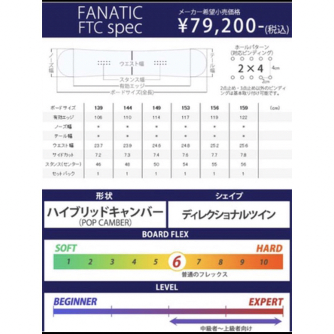 fanatic(ファナティック)のFANATIC FTC TWIN 143 スポーツ/アウトドアのスノーボード(ボード)の商品写真