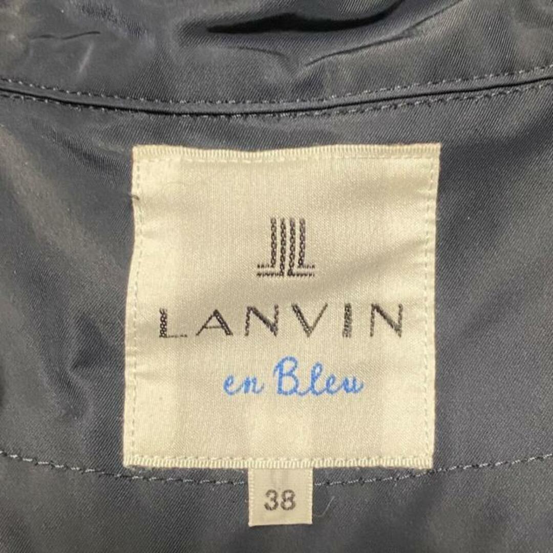 LANVIN en Bleu(ランバンオンブルー)のLANVIN en Bleu(ランバンオンブルー) トレンチコート サイズ38 M レディース - ダークネイビー 長袖/春/秋 レディースのジャケット/アウター(トレンチコート)の商品写真