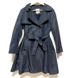 ランバンオンブルー(LANVIN en Bleu)のLANVIN en Bleu(ランバンオンブルー) トレンチコート サイズ38 M レディース - ダークネイビー 長袖/春/秋(トレンチコート)