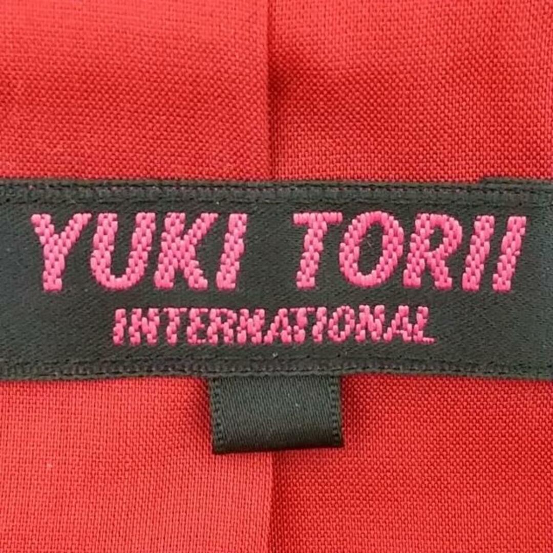 YUKI TORII INTERNATIONAL(ユキトリイインターナショナル)のYUKITORII(ユキトリイ) ジャケット サイズ38 M レディース美品  - レッド 長袖/肩パッド/春/秋 レディースのジャケット/アウター(その他)の商品写真