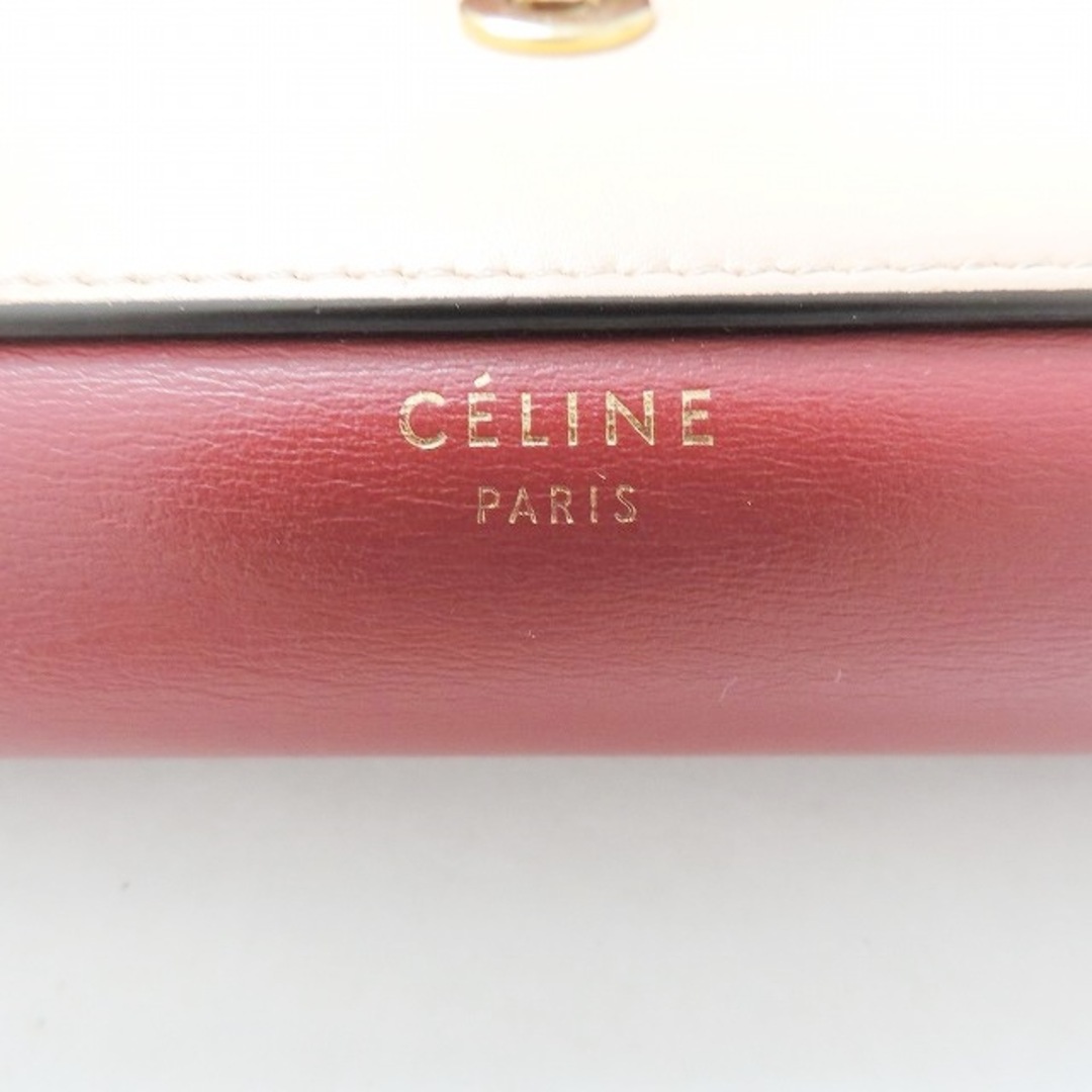 celine(セリーヌ)のCELINE(セリーヌ) 3つ折り財布 ミディアムフラップマルチファクション 103783A3K.07DN ダークネイビー×ベージュ×ボルドー レザー レディースのファッション小物(財布)の商品写真