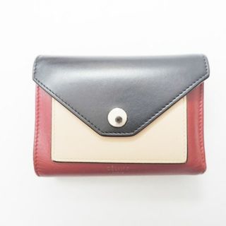 セリーヌ(celine)のCELINE(セリーヌ) 3つ折り財布 ミディアムフラップマルチファクション 103783A3K.07DN ダークネイビー×ベージュ×ボルドー レザー(財布)