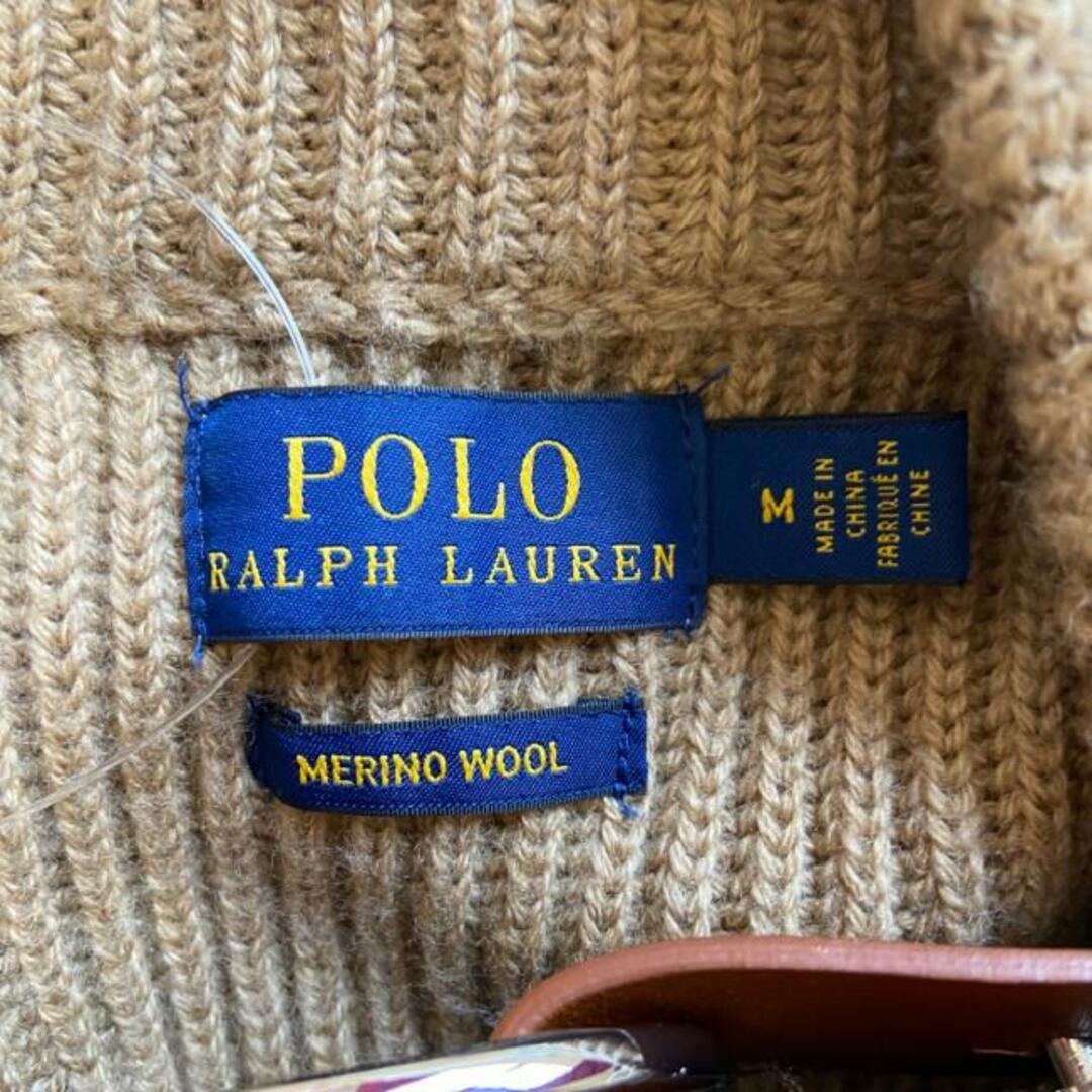 POLO RALPH LAUREN(ポロラルフローレン)のPOLObyRalphLauren(ポロラルフローレン) カーディガン サイズM レディース - ベージュ 長袖/ニット/ロング丈 レディースのトップス(カーディガン)の商品写真