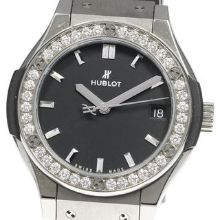 HUBLOT - ウブロ HUBLOT 581.NX.1171.RX.1104 クラシックフュージョン チタニウム ダイヤベゼル クォーツ レディース 箱付き_800387