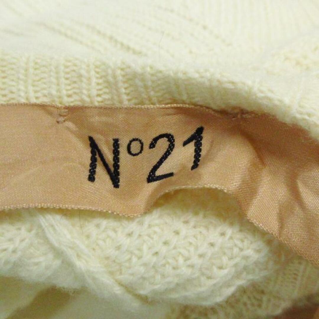 N°21(ヌメロヴェントゥーノ)のN゜21(ヌメロ ヴェントゥーノ) 長袖セーター サイズ36 S レディース - アイボリー クルーネック/異素材コンビ/レース レディースのトップス(ニット/セーター)の商品写真