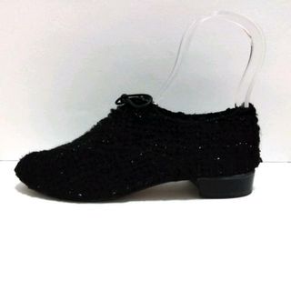 レペット(repetto)のrepetto(レペット) シューズ 38 レディース美品  - 黒 ラメ コットン(その他)