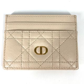 Dior - ディオール Dior CARO カロ カナージュ 名刺入れ パスケース カードケース レザー ベージュ 美品