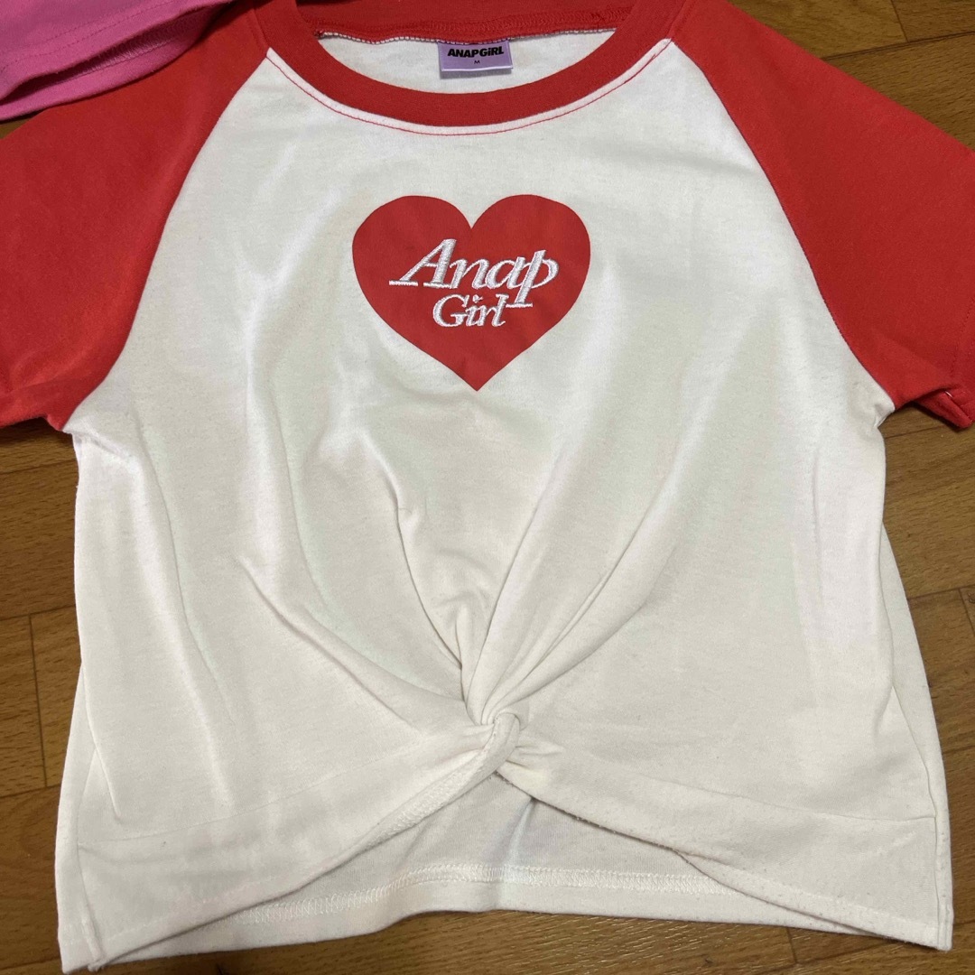 ANAP GiRL(アナップガール)のANAPGirl  Tシャツセット  Mサイズ キッズ/ベビー/マタニティのキッズ服男の子用(90cm~)(Tシャツ/カットソー)の商品写真