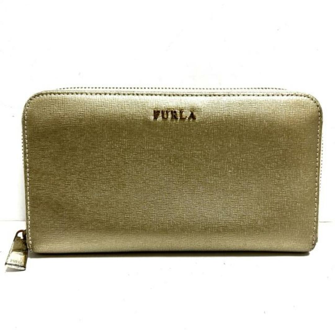 FURLA(フルラ) 長財布 - ゴールド ラウンドファスナー レザー-