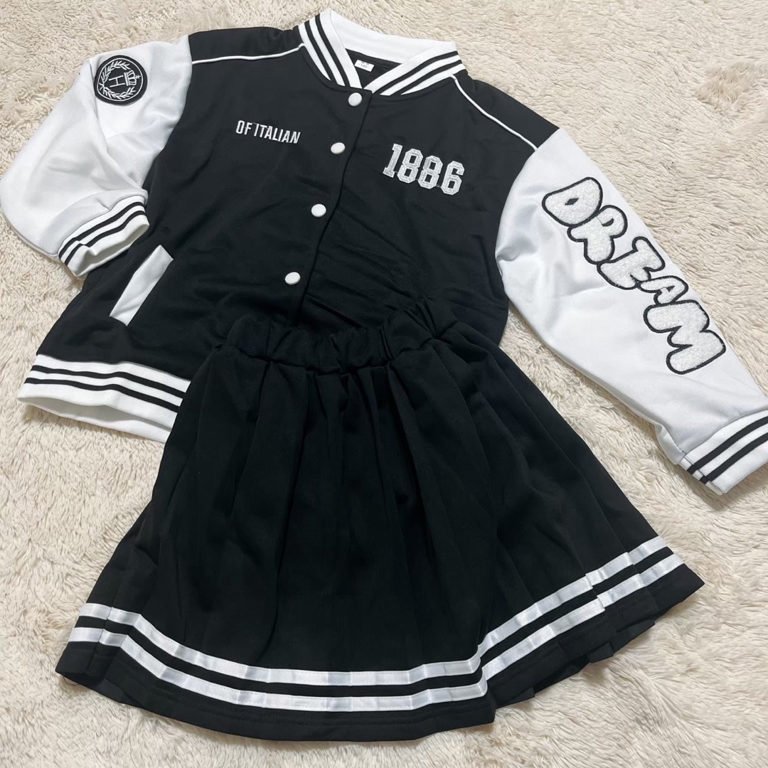 キッズ セットアップ スタジャン ブルゾン プリーツスカート ダンス 女の子 キッズ/ベビー/マタニティのキッズ服女の子用(90cm~)(ジャケット/上着)の商品写真