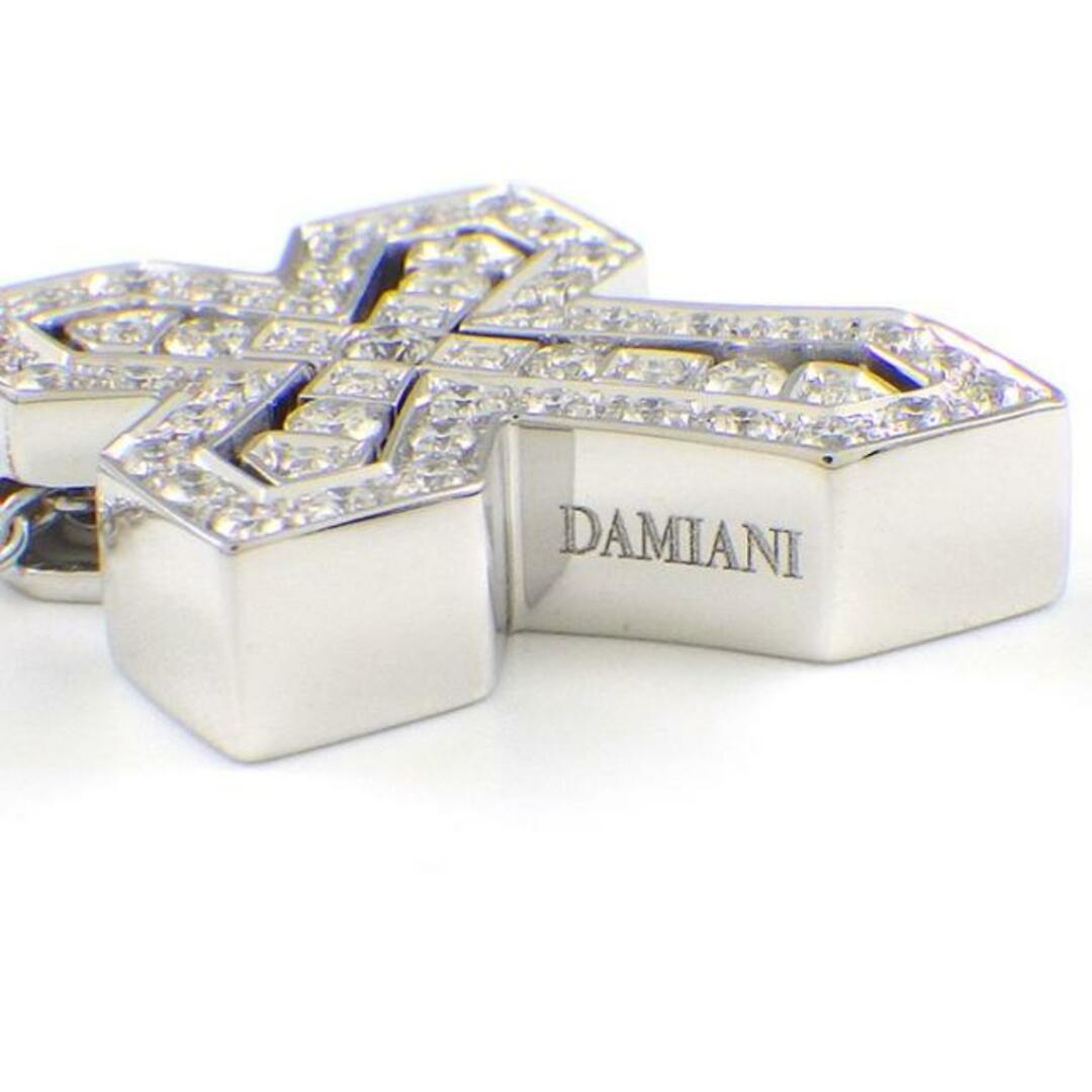 Damiani(ダミアーニ)のダミアーニ DAMIANI ネックレス ベル エポック 20089078 クラウン ダブルクロス パヴェ ダイヤモンド 0.28ct K18WG 【中古】 レディースのアクセサリー(ネックレス)の商品写真