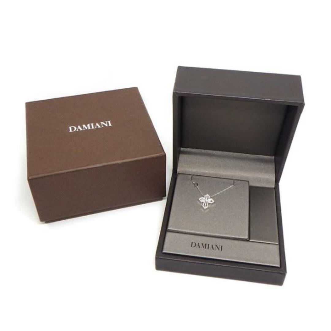 Damiani(ダミアーニ)のダミアーニ DAMIANI ネックレス ベル エポック 20089078 クラウン ダブルクロス パヴェ ダイヤモンド 0.28ct K18WG 【中古】 レディースのアクセサリー(ネックレス)の商品写真