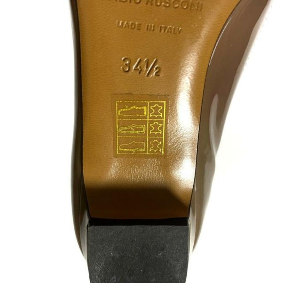 FABIO RUSCONI(ファビオルスコーニ)のFABIO RUSCONI(ファビオルスコーニ) パンプス 34 1/2 レディース - ベージュ リボン エナメル（レザー） レディースの靴/シューズ(ハイヒール/パンプス)の商品写真