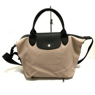 ロンシャン(LONGCHAMP)のLONGCHAMP(ロンシャン) ショルダーバッグ美品  ル プリアージュ エナジー S L1512HSR538 ホーソン(ピンクベージュ×黒) 2way/リサイクルキャンバス Econyl 再生ポリアミドキャンバス×カウハイドレザー(ショルダーバッグ)