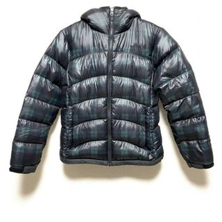 ザノースフェイス(THE NORTH FACE)のTHE NORTH FACE(ノースフェイス) ブルゾン サイズS レディース - NDW18154 黒×ダークグリーン×マルチ 長袖/チェック柄/中綿/冬(ブルゾン)