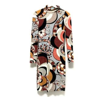 EMILIO PUCCI*エミリオプッチ　プッチ柄ワンピース　ベルト　ドレス38✿状態