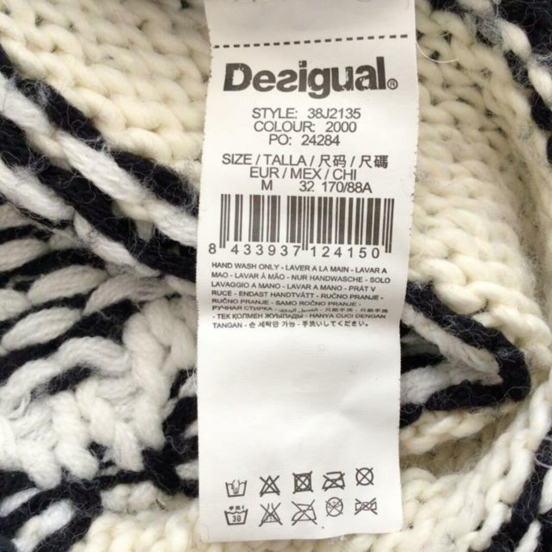 DESIGUAL(デシグアル)のDesigual(デシグアル) 長袖セーター サイズM レディース - 黒×白×レッド タートルネック レディースのトップス(ニット/セーター)の商品写真