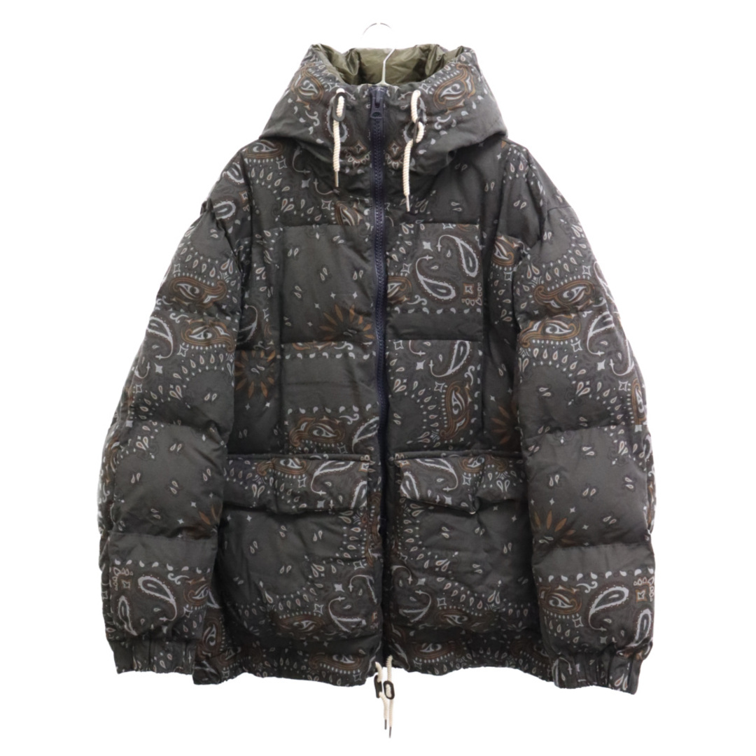 sacai(サカイ)のSacai サカイ 23AW bandana-print padded zip-up jacket 23-03149M パデッドジャケット ダークグレー メンズのジャケット/アウター(フライトジャケット)の商品写真