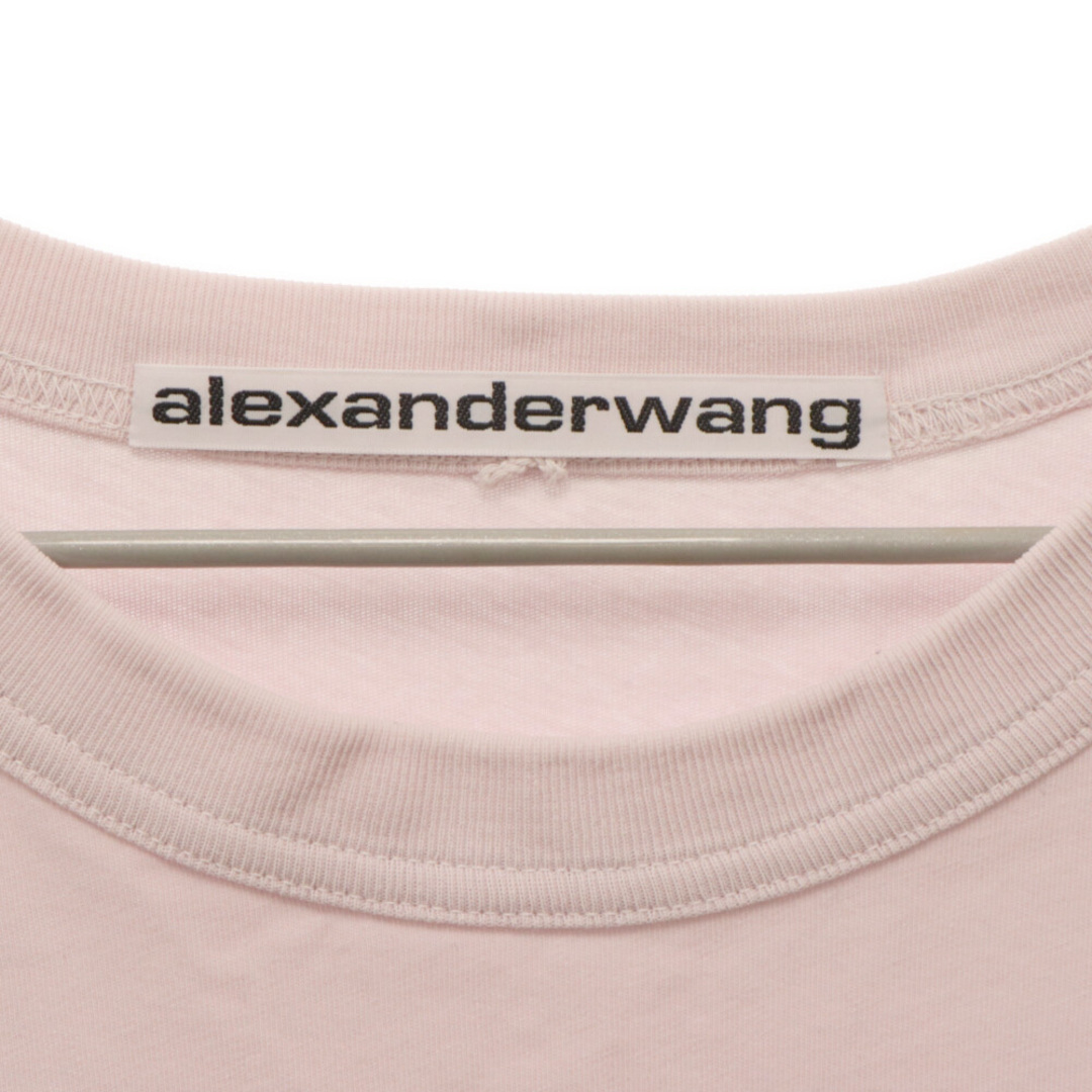 Alexander Wang(アレキサンダーワン)のALEXANDER WANG アレキサンダーワン スモールロゴカットソー 長袖Tシャツ UCC2221526 ピンク メンズのトップス(Tシャツ/カットソー(七分/長袖))の商品写真