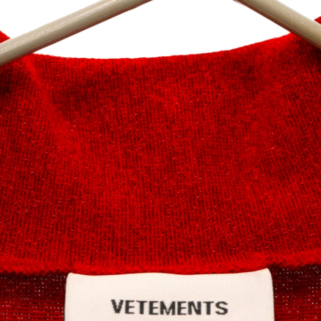 VETEMENTS ヴェトモン 20AW モックネック ラメ ロングスリーブ長袖T 