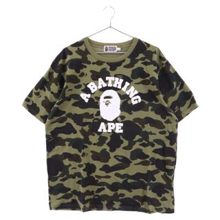 アベイシングエイプ(A BATHING APE)のA BATHING APE アベイシングエイプ 1st camo college Tee クルーネック カットソー 半袖 Tシャツ カーキ 001CSG801001X(Tシャツ/カットソー(半袖/袖なし))