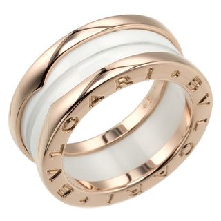 ブルガリ(BVLGARI)の【BVLGARI】ブルガリ ビーゼロワン K18ピンクゴールド×セラミック 7.5号 約7.22g レディース リング・指輪(リング(指輪))