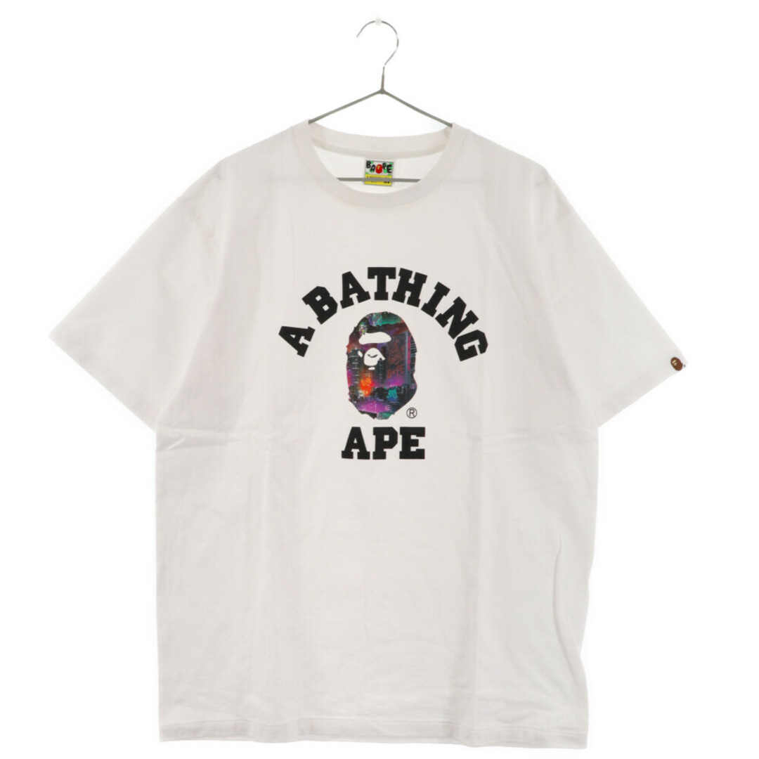 A BATHING APE(アベイシングエイプ)のA BATHING APE アベイシングエイプ 20SS NEON TOKYO BIG APE ネオン東京 Tシャツ カットソー 半袖 ホワイト 001TEG301036X メンズのトップス(Tシャツ/カットソー(半袖/袖なし))の商品写真