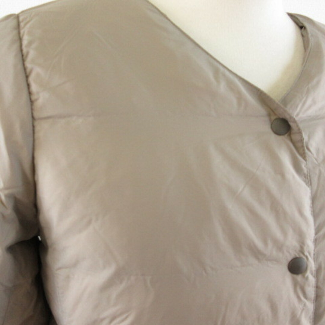MUJI (無印良品)(ムジルシリョウヒン)の無印良品 良品計画 ダウンジャケット 長袖 ナイロン グレージュ S レディースのジャケット/アウター(ダウンジャケット)の商品写真
