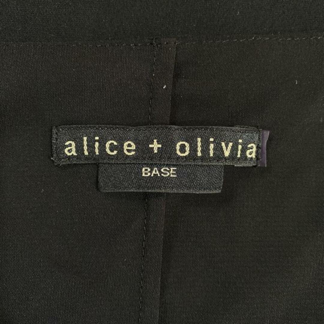 Alice+Olivia(アリスアンドオリビア)のalice+olivia(アリスオリビア) 七分袖カットソー レディース - 黒 レディースのトップス(カットソー(長袖/七分))の商品写真