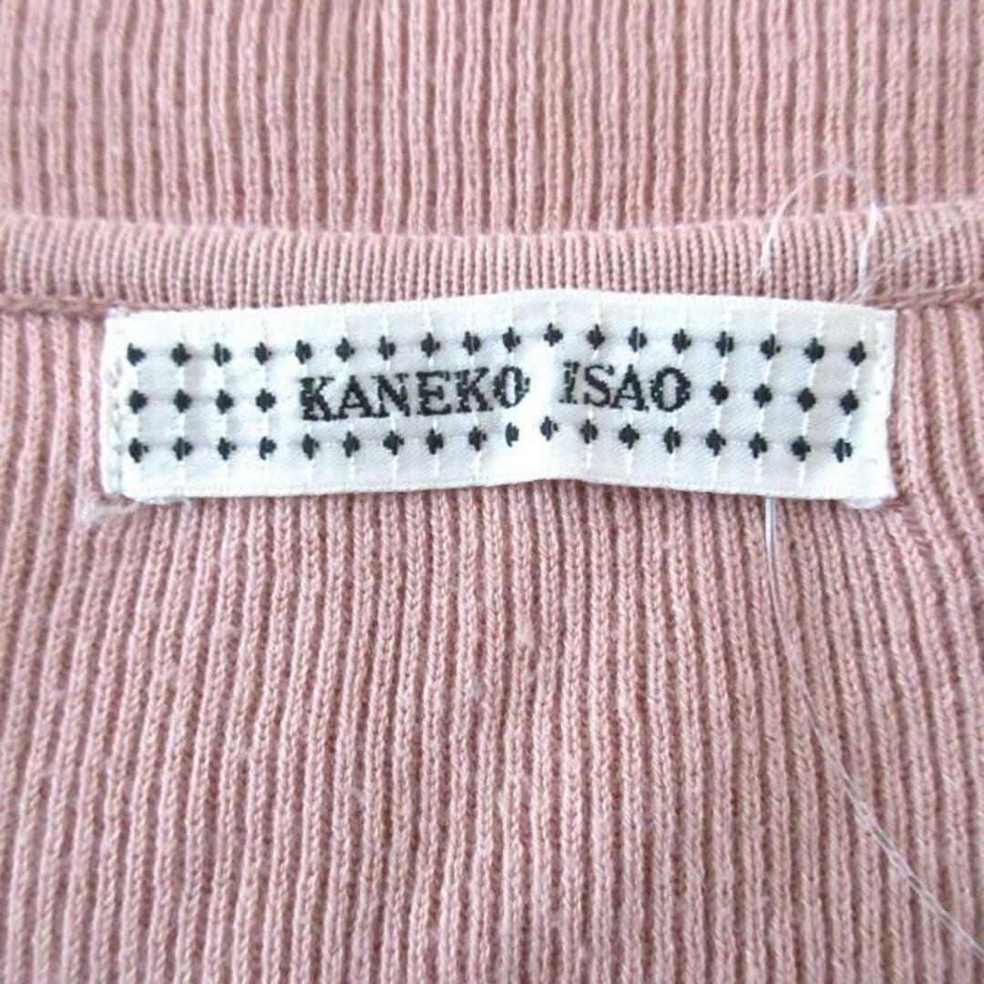 KANEKO ISAO(カネコイサオ)のKANEKO ISAO(カネコイサオ) 長袖カットソー レディース - ピンク クルーネック レディースのトップス(カットソー(長袖/七分))の商品写真