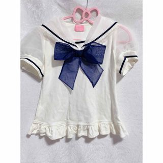 アンジェリックプリティー(Angelic Pretty)のangelicpretty セーラーカットソー白(カットソー(半袖/袖なし))