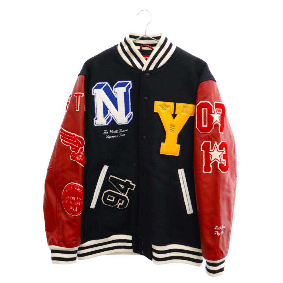 Supreme(シュプリーム)のSUPREME シュプリーム 06AW ALL CITY BASEBALL JACKET オールシティ ベースボールジャケット スタジャン ネイビー/レッド メンズのジャケット/アウター(スタジャン)の商品写真