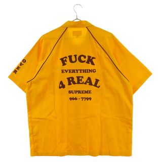 シュプリーム(Supreme)のSUPREME シュプリーム 22SS Fuck Everything S/S Work Shirt ファック エブリシング半袖ワークシャツ イエロー(シャツ)