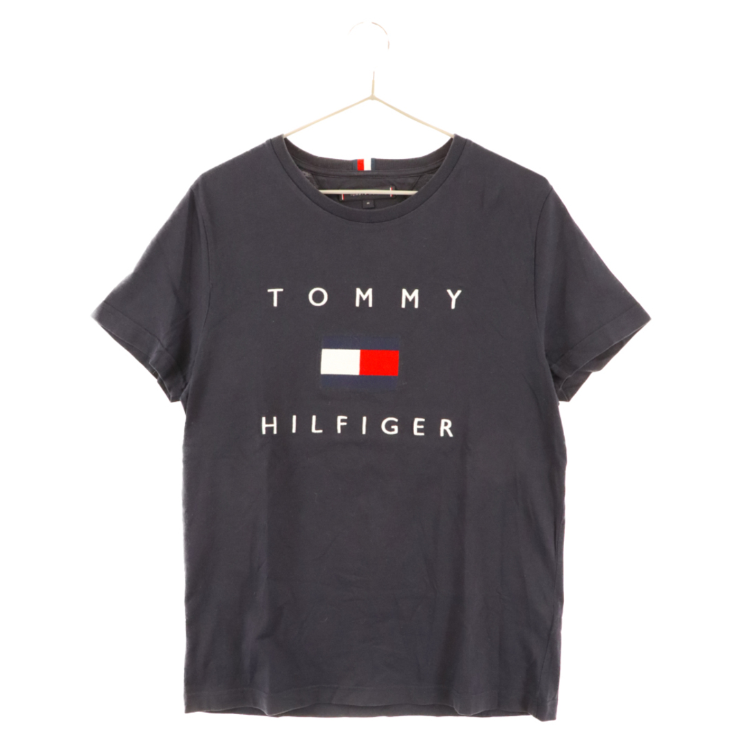 TOMMY HILFIGER(トミーヒルフィガー)のTOMMY HILFIGER トミーヒルフィガー ロゴ刺繍 半袖カットソー 半袖Tシャツ ネイビー メンズのトップス(Tシャツ/カットソー(半袖/袖なし))の商品写真