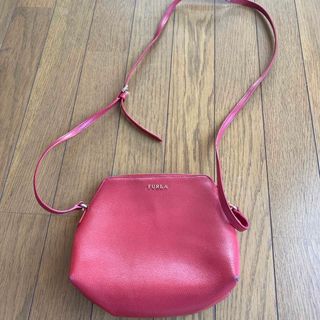 フルラ(Furla)のフルラ　赤色ポシェット　難あり(ショルダーバッグ)