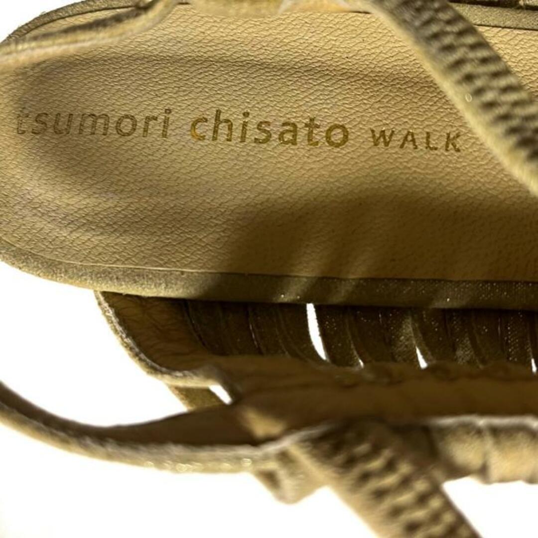 TSUMORI CHISATO(ツモリチサト)のTSUMORI CHISATO(ツモリチサト) サンダル 24 1/2 レディース - ベージュ WALK スエード レディースの靴/シューズ(サンダル)の商品写真