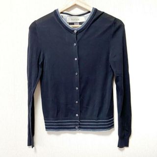 ポールスミス(Paul Smith)のPaulSmith(ポールスミス) カーディガン サイズM レディース - 黒×ライトブルー 長袖(カーディガン)