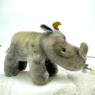 シュタイフ(Steiff)のシュタイフ★Rhinoceros Nosy 10cm IDs完品★サイのノージー(ぬいぐるみ)