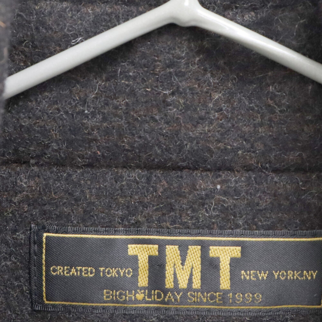 TMT(ティーエムティー)のT.M.T ティーエムティー ウールPコート ダークブラウン TJK-F1113 メンズのジャケット/アウター(ピーコート)の商品写真